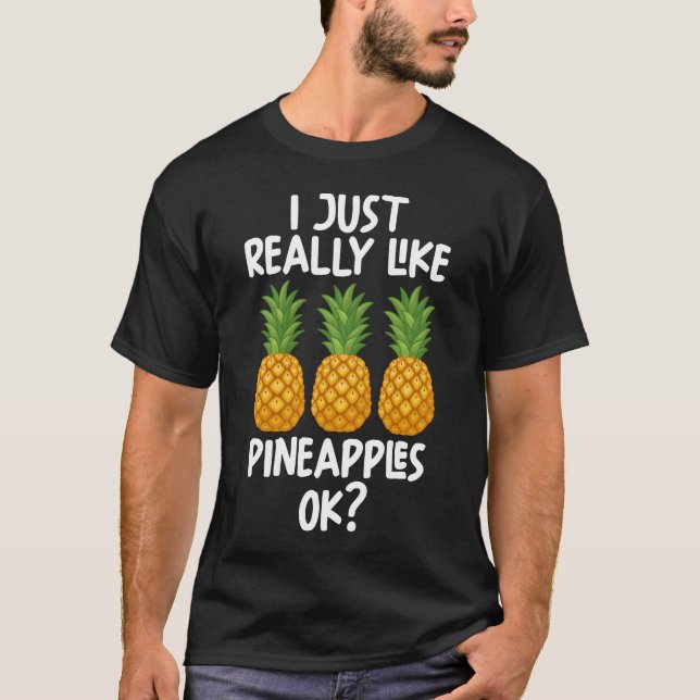 Camiseta Eu Gosto Muito De Ananases. (Frente)