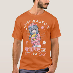 Camiseta Eu gosto muito de animação e desenho de anime OK