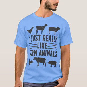 Camiseta Eu Gosto Muito De Animais De Fazenda Fazenda Engra