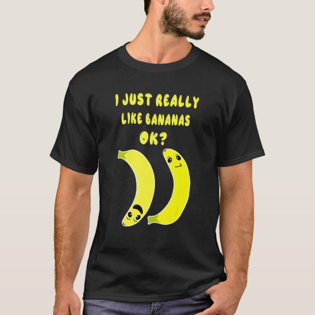 Camiseta Eu Gosto Muito De Bananas. (Frente)
