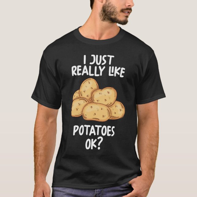 Camiseta Eu Gosto Muito De Batatas. (Frente)