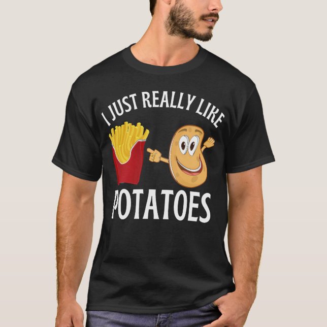 Camiseta Eu gosto muito de batatas (Frente)