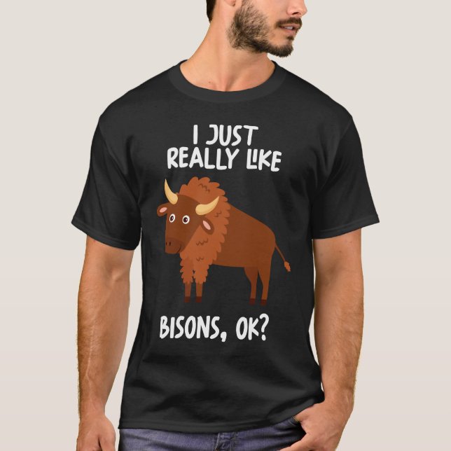 Camiseta Eu Gosto Muito De Bisons. (Frente)