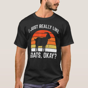 Camiseta Eu Gosto Muito De Caprinos Retro Farmação De Cabra
