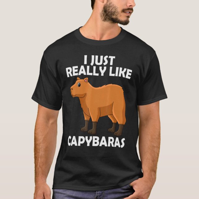 Camiseta Eu Gosto Muito De Capybaras Cute Capybara Water P (Frente)