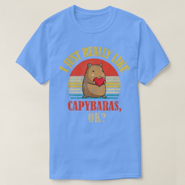 Camiseta Eu Gosto Muito De Capybaras Ok (Frente do Design)