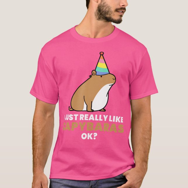 Camiseta Eu Gosto Muito De Capybaras Ok (Frente)