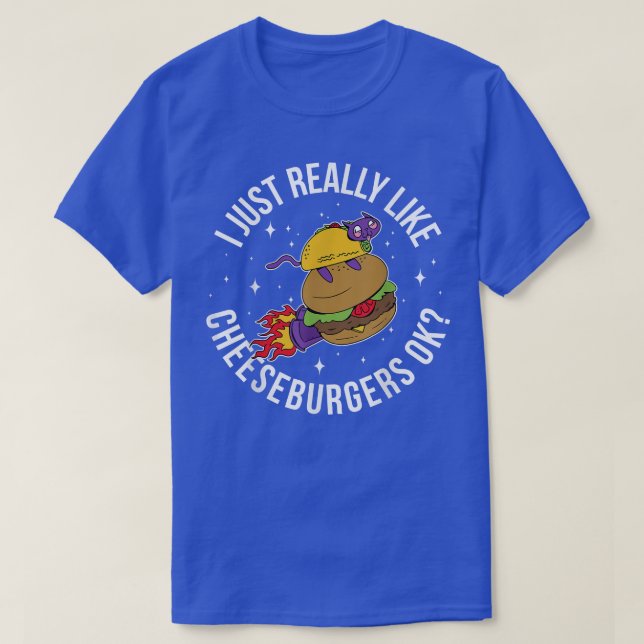 Camiseta Eu Gosto Muito De Cheeseburgers Ok (Frente do Design)