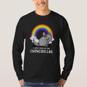 Camiseta Eu Gosto Muito De Chinchillas, Pet De Rato Bonito