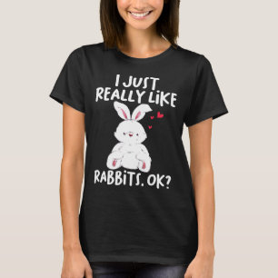 Camiseta Eu Gosto Muito De Coelhos Ok Rabbit Sobressalta Pr