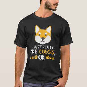 Camiseta Eu Gosto Muito De Corgis Corgi Dog Difs Engraçado