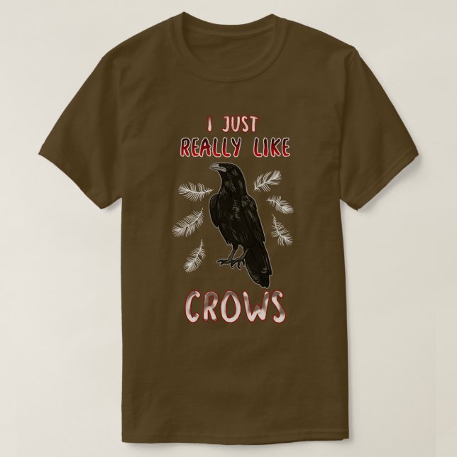 Camiseta Eu Gosto Muito De Corvos (Frente do Design)