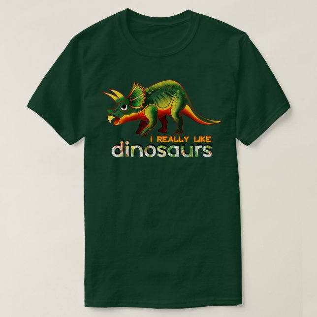Camiseta Eu Gosto Muito De Dinossauros (Frente do Design)