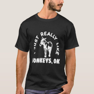 Camiseta Eu Gosto Muito De Donkeys, Ok, Longa Orelha Donk