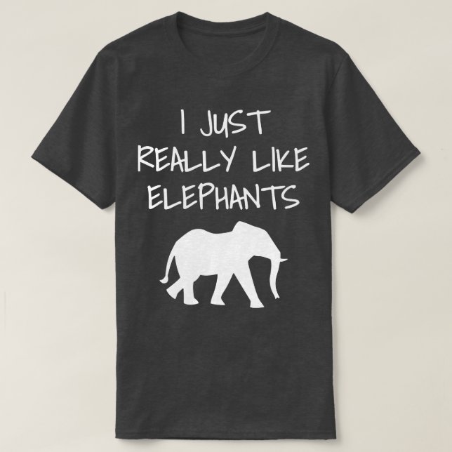 Camiseta Eu Gosto Muito De Elefantes (Frente do Design)