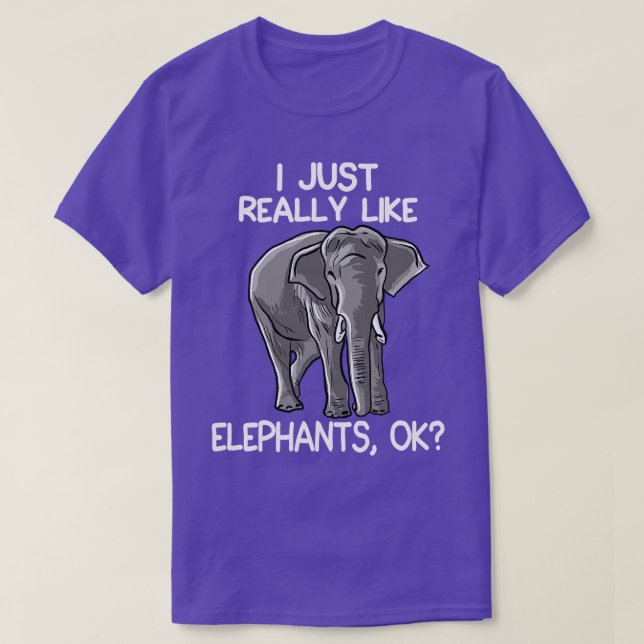 Camiseta Eu Gosto Muito De Elefantes 1 (Frente do Design)