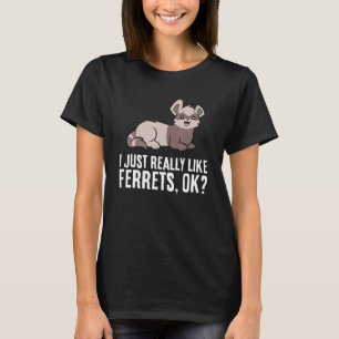 Camiseta Eu Gosto Muito De Furões Ok Animal Pet Ferret