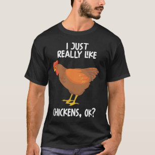 Camiseta Eu Gosto Muito De Galinhas Ok