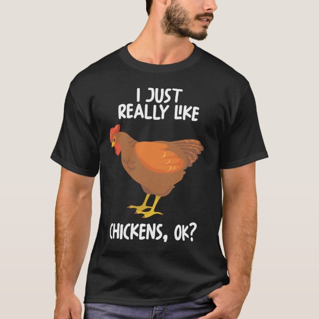 Camiseta Eu Gosto Muito De Galinhas Ok (Frente)