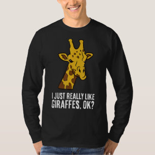 Camiseta Eu Gosto Muito De Girafas Ok, Bonita Girafa