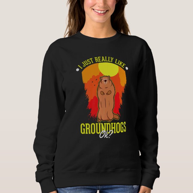 Camiseta Eu Gosto Muito De Groundhogs Ok Marmot (Frente)