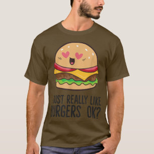 Camiseta Eu Gosto Muito De Hamburgers Ok Adoro Hamburgers