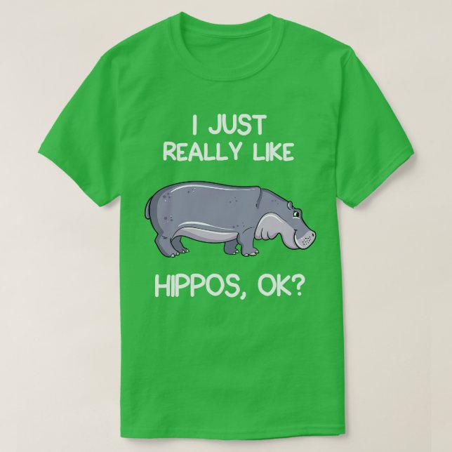 Camiseta Eu Gosto Muito De Hippos (Frente do Design)