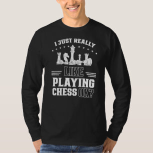 Camiseta Eu Gosto Muito De Jogar Chess Ok Jogador Correspon