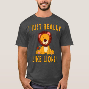 Camiseta Eu gosto muito de leões, doce bebê, safari