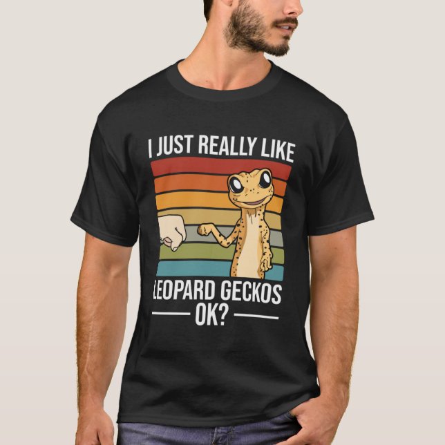 Camiseta Eu Gosto Muito De Leopard Geckos Leopard Gecko (Frente)