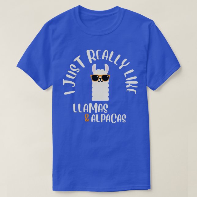 Camiseta Eu Gosto Muito De Lhamas E Alpacas (Frente do Design)