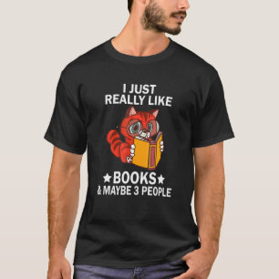 Camiseta Eu Gosto Muito De Livros Que Gato Lendo Literatura