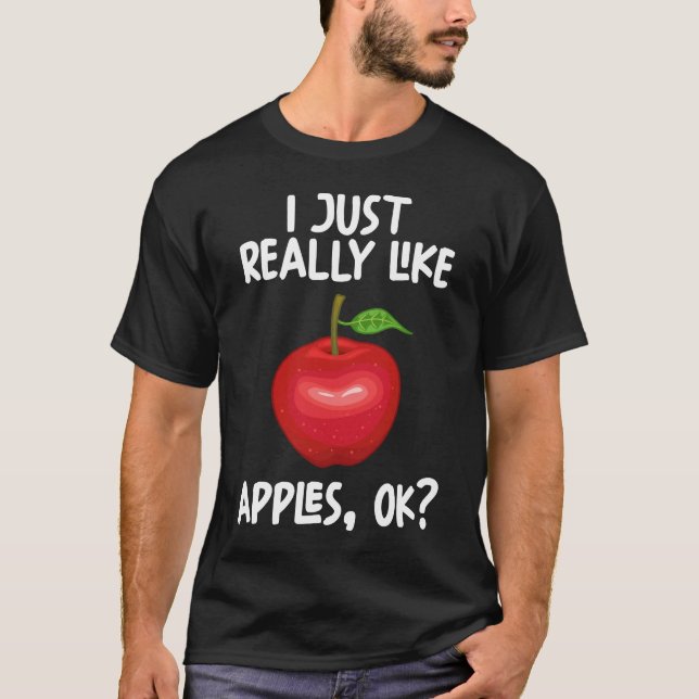 Camiseta Eu Gosto Muito De Maçãs. (Frente)