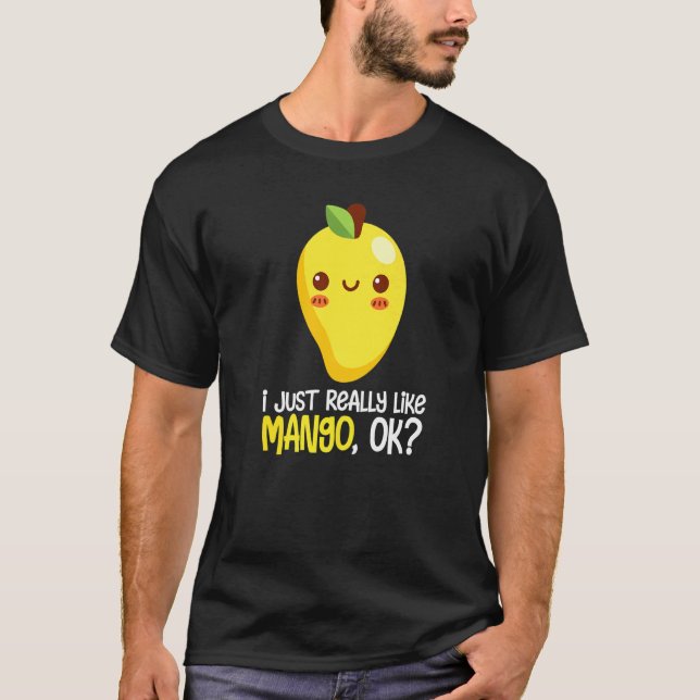 Camiseta Eu Gosto Muito De Mango Ok Fruta Mango (Frente)