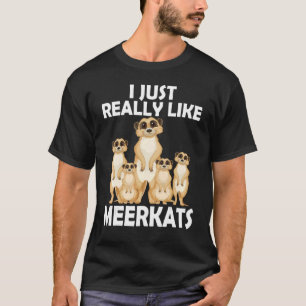 Camiseta Eu Gosto Muito De Meerkats Shark Mammal Surikate
