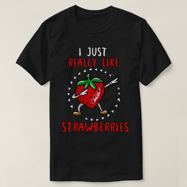 Camiseta Eu Gosto Muito De Morangos (Frente do Design)