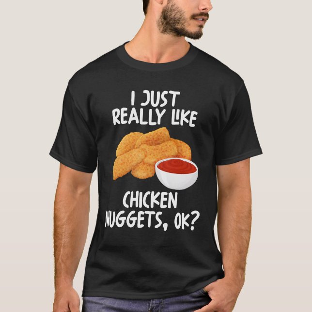Camiseta Eu Gosto Muito De Nuggens De Frango Ok (Frente)