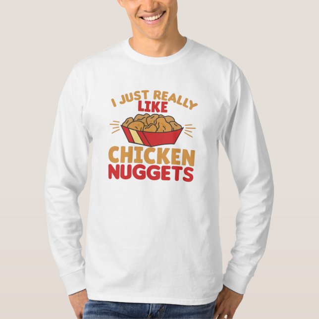 Camiseta Eu Gosto Muito De Nuggets De Frango (Frente)