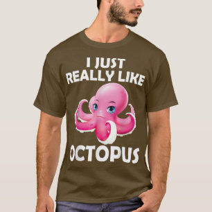 Camiseta Eu Gosto Muito De Octopus Cujo Polvo É Oceano Marí