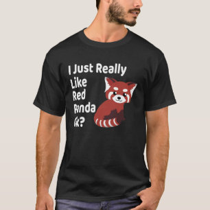Camiseta Eu Gosto Muito De Panda Vermelha Ok Panda Vermelha