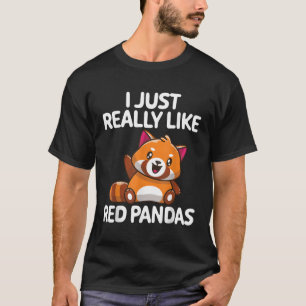 Camiseta Eu Gosto Muito De Panda Vermelha Panda Vermelha Pa