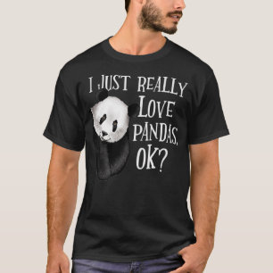 Camiseta Eu Gosto Muito De Pandas, Muito Bem Urso Bonito, E