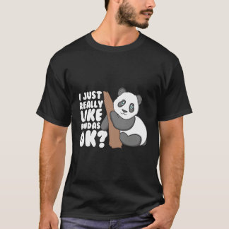 Camiseta Eu Gosto Muito De Pandas Ok Panda