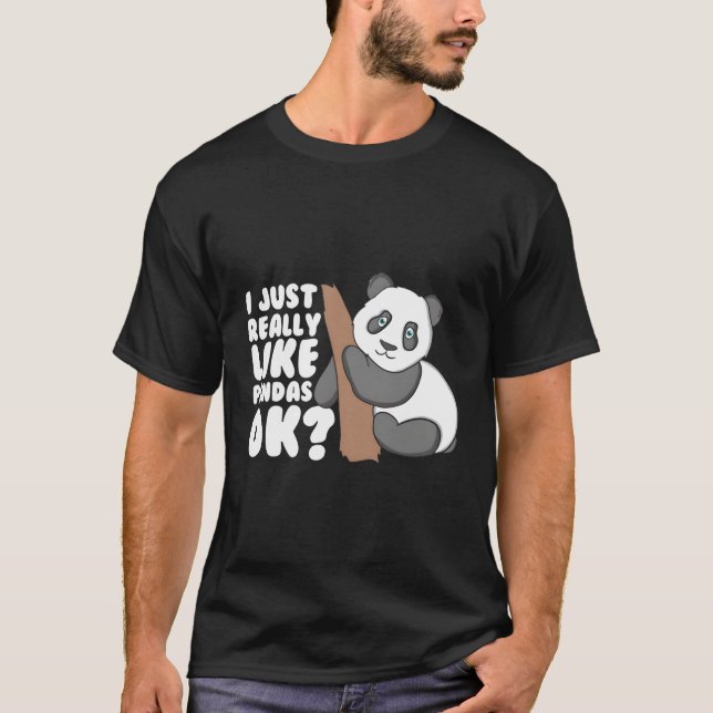 Camiseta Eu Gosto Muito De Pandas Ok Panda (Frente)