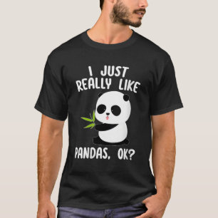 Camiseta Eu Gosto Muito De Pandas Ok Panda