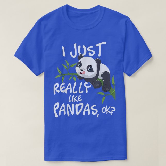 Camiseta Eu Gosto Muito De PandasCute Kawaii Panda (Frente do Design)
