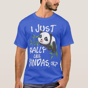 Camiseta Eu Gosto Muito De PandasCute Kawaii Panda