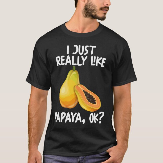Camiseta Eu Gosto Muito De Papaya Ok (Frente)