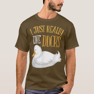 Camiseta Eu Gosto Muito De Patos Fazendas De Patos Animais