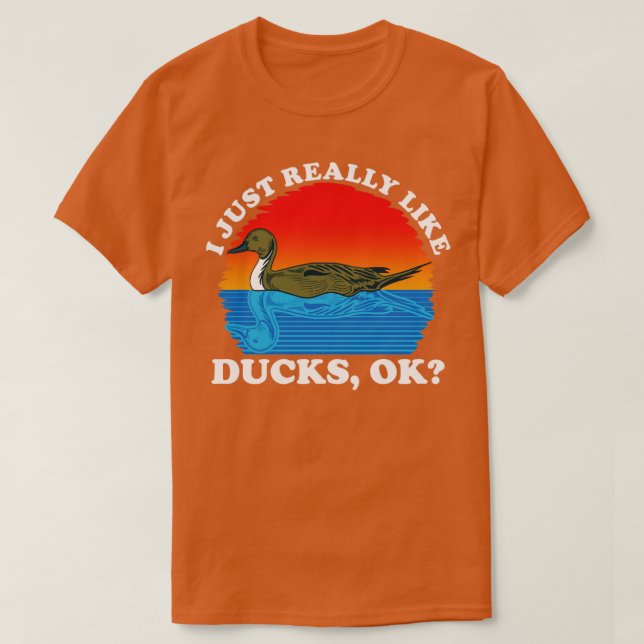 Camiseta Eu gosto muito de patos, ok (Frente do Design)